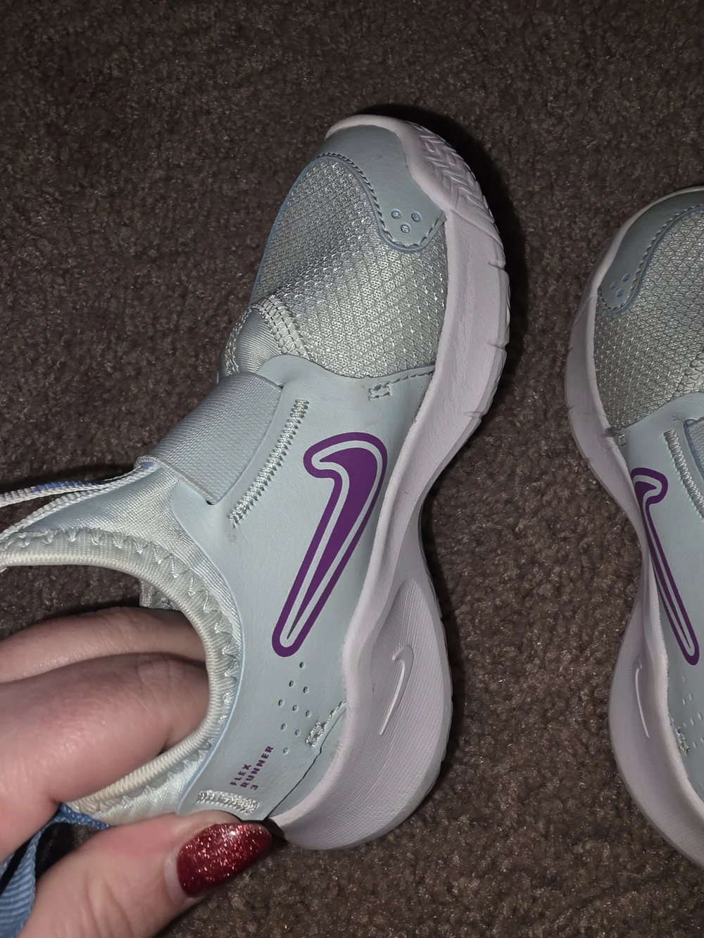 Nike Kids' Light Blue Slip-On Athletic Shoes